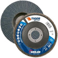 Weiler 50805 Big Cat High Density Abrasive Flap Disc, Type 27, Round Hole, Phenolic Backing, Zirconia Alumina, 4-1/2" Dia., 80 Grit (Pack of 10)