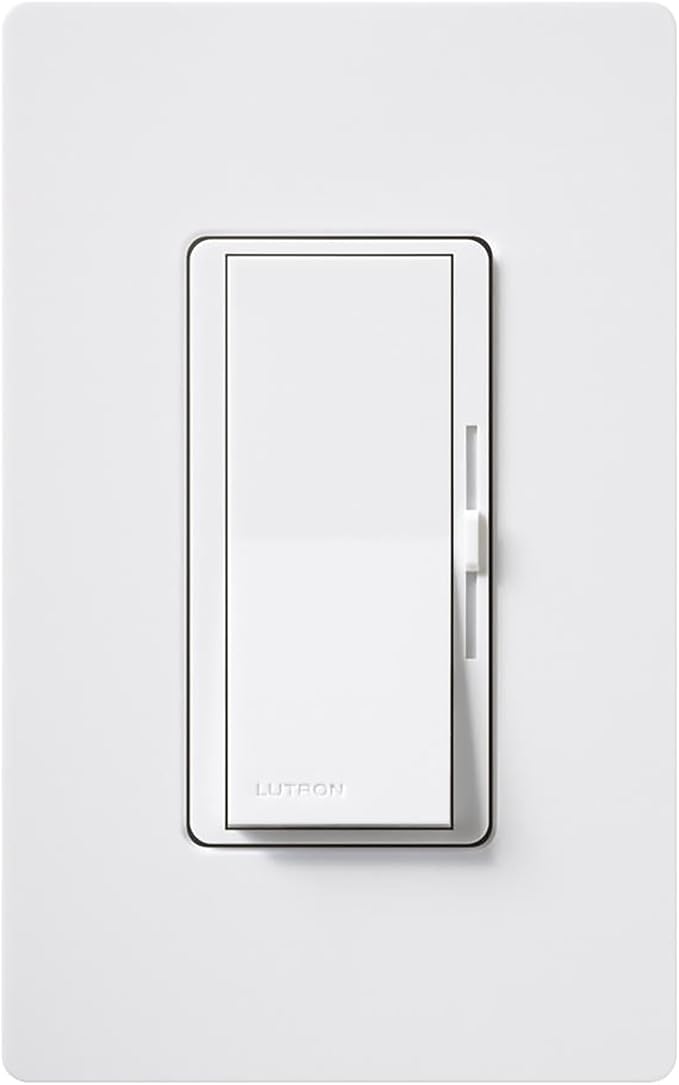 Lutron Diva LED+ Dimmer Light Switch for Dimmable LED, Halogen, and Incandescent Bulbs, 150 Watt, Single-Pole or 3-Way, DVCL-153P-WH, White (2-Pack)