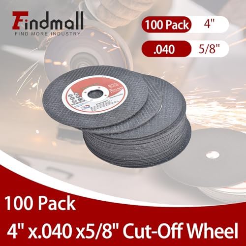 100 Pack 4" x.040 x5/8" Cut Off Wheel - Metal & Stainless Steel Thin Cutting Discs