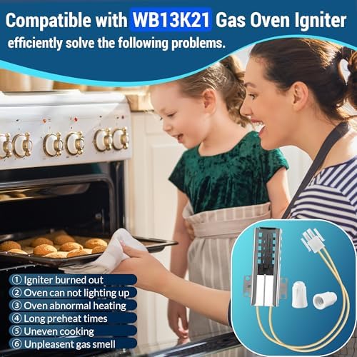 4 Pcs Gas Oven Igniter Compatible with WB13K21, IG9998, AP2020569 PS231280