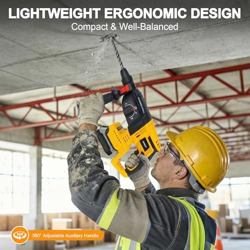 1" SDS-Plus Brushless Cordless Rotary Hammer Drill, for Dewalt 20V Battery