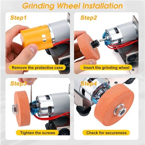 Mini Belt Sander for Knife Making, 3 IN 1 Electric Power Bench Belt Sanders