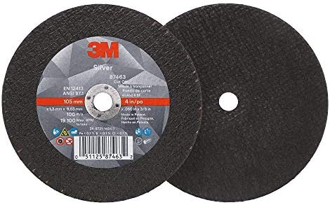 3M Silver Cut-Off Wheel, 87463, 36+, T1, 4 in x 0.05 in x 3/8 in