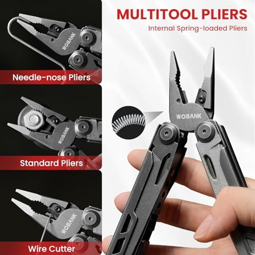 16-in-1 Multitool Pliers, Full-size, EDC Knife, Stainless Steel