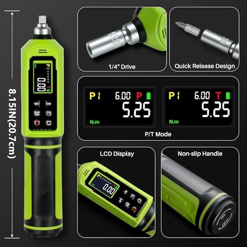 1/4" Drive Digital Torque Screwdriver, 0.15-10N.m for Gunsmithing
