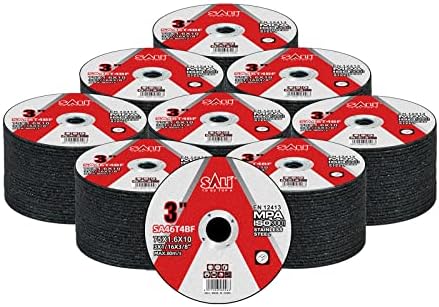SALI 200 Pack Cut Off Wheels Cutting Wheels 3" x 1/16" x 3/8" Professional Cutting Stainless Steel for 3 in Angle Grinders and Die Grinders- Cutting Disc Aggressive Cutting Operating Up to 20380 RPM