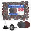 300Pcs 2 inch R-Type Quick Change Aluminum Oxide Surface Conditioning Sanding Discs Set 240 Grit with Adapter & Backing Pad