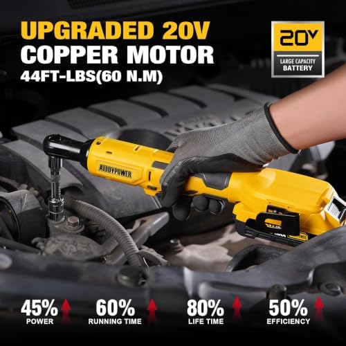 20V 1/2 "Cordless Brushless Impact Wrench& 3/8'' Ratchet Combo Kit
