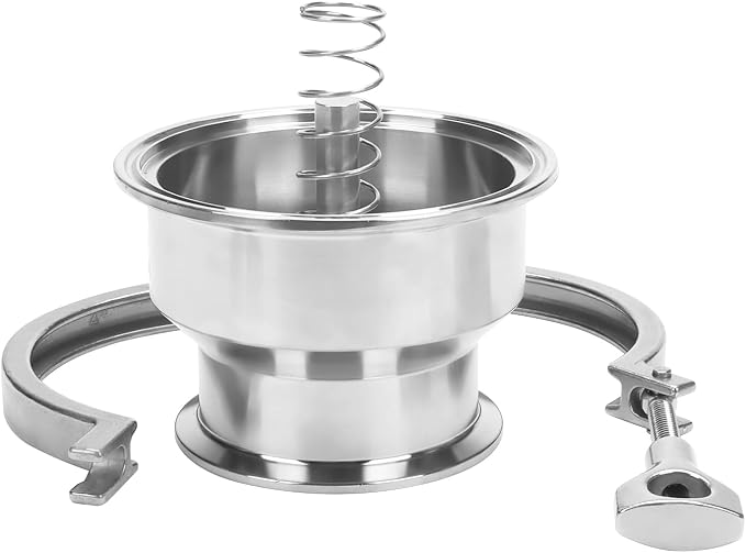DERNORD Sanitary Check Valve - One Way Flow - 3" Tri Clamp Style, Stainless Steel 304, FKM Gasket