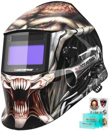 ARCCAPTAIN Welding Helmet Auto Darkening, 1/25000s Response, Shade 4/9-13