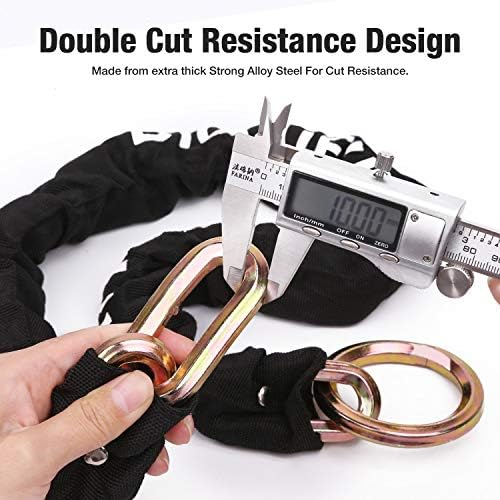 Motorcycle Chain Lock, 4FT Heavy Duty Anti Theft Bike Lock Chain