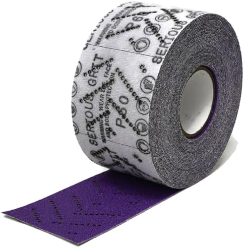 Serious Grit - P60 Grit Ceramic Hook & Loop Sandpaper Roll - 70mm x 12m