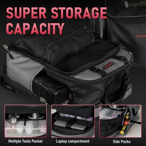 YESWELDER 2-in-1 Detachable Welding Backpack, Helmet and Tool Bag
