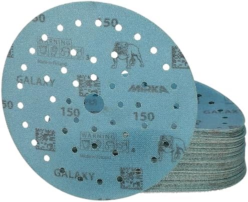 Mirka Galaxy Multifit Sandpaper 6 inch Grit 150 50 Discs Pack