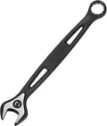 HARFINGTON Combination Wrench 13mm Metric Extra Long 12-Point Box and Open End Carbon Steel Double Ended Industrial Grade Spanner for Automotive Furniture Machinery DIY Repair, Black