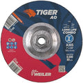 Weiler 57104 7" x 1/8" Tiger Type 27 Cut and Grind Combo Wheel, A30S, 5/8"-11 UNC Nut (Pack of 10)