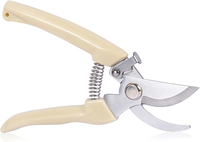 Garden Scissors for Plant, Tip Pruning Shears for Cutting Flowers, Trimming Plants, Bonsai and Fruits Picking (Bypass Blade Pruner)
