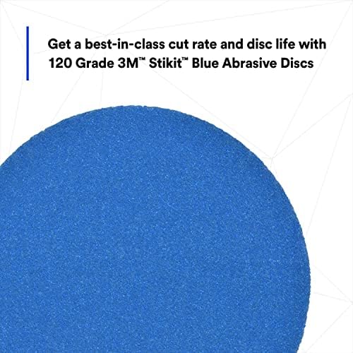3M Stikit Blue Abrasive Disc Roll, 36266, No Hole, 5 in, 120+ Grade, Pack of 100, Automotive Sanding Discs for Coating Removal, Body Repair, Auto Sanding, Primer Sanding