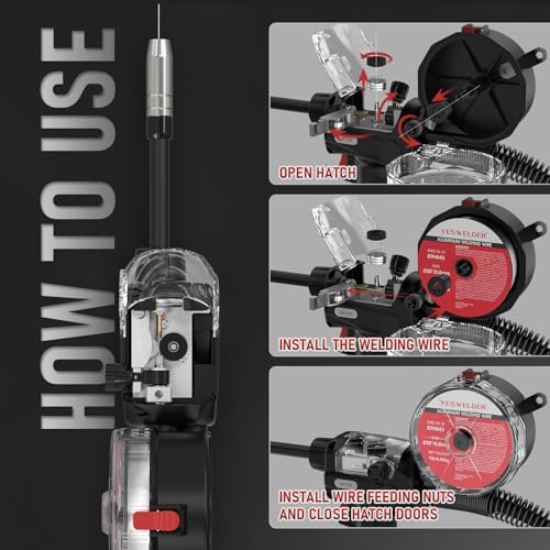 YESWELDER MIG Welder, 150A Spool Gun LBT150, 10 ft Cable