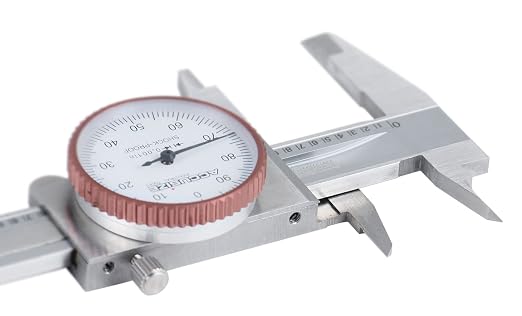 Accusize Industrial Tools 0-4 inch by 0.001 inch Precision Dial Caliper, Stainless Steel, in Fitted Box, P920-S214