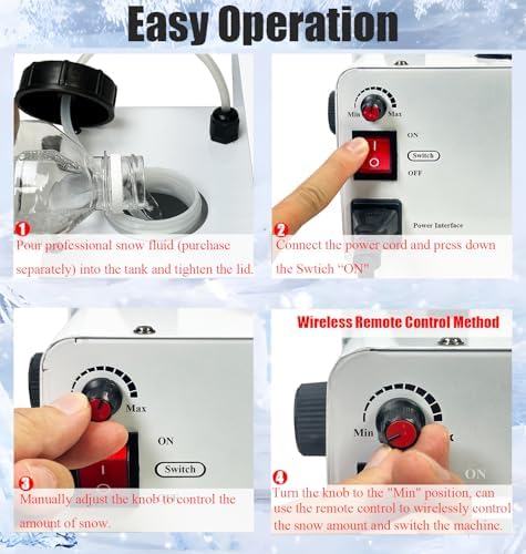 LANGXUN 800W Snow Machine with Wireless Remote