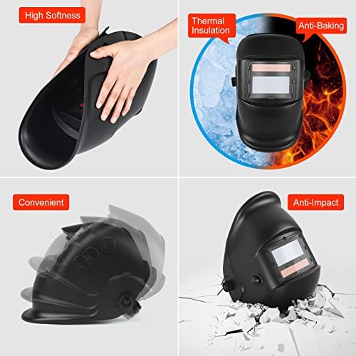 Welding True Color Helmet Auto Darkening Hood with Adjustable Shade Range 4/9-13 for TIG MIG ARC Welder Mask