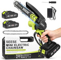 6-inch Mini Chainsaw Cordless: Pure Copper Brushless Motor, High Efficiency, Low Noise, Up to 80-Min Runtime for Trimming, Shrub Pruning and Wood Cutting, Best Gifts for Father, Dad, Husband, Men
