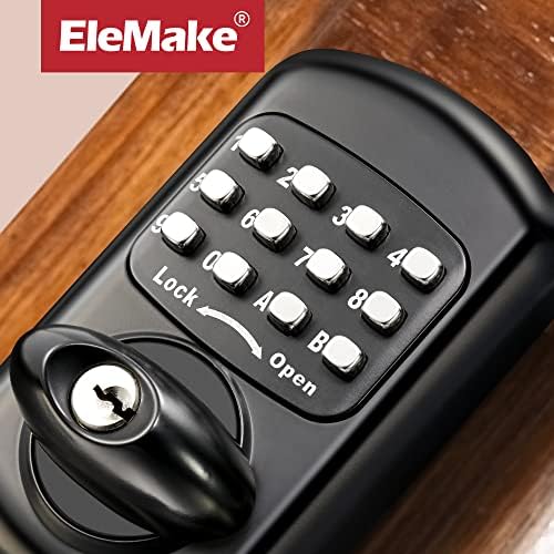 Keyless Entry Keypad Deadbolt - Digital & Mechanical Door Lock, Low Power Risk-Free (Black)