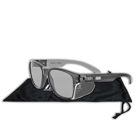 MAGID Y50 Safety Glasses for Construction | Black Frame — 2 Pairs, Gray Lens | Side Shields, ANSI Z87.1+, Anti-Fog, Scratch-Resistant, 99.9% UV Protection, Polycarbonate Lens