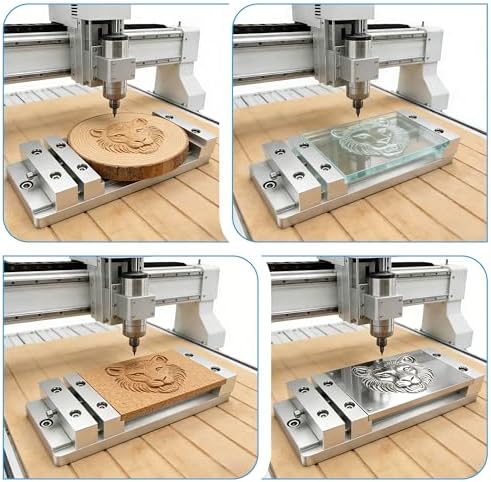 Mini Low Profile Bench Vise Work Table Workholding Clamp Compatible with Masuter 3, Masuter Pro, 3S, XE-PRO, WM-3020 Vasto CNC Router Machine