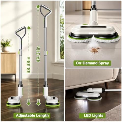 VMAI Cordless Electric Floor Scrubber & Mop with Cleaning Solution