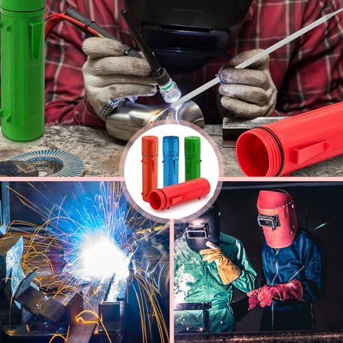 Zonon 4 Pcs Welding Rod Storage Tube 14 Inch Tig Rod Holder, 4 Colors