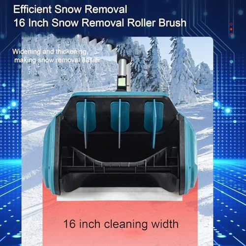 Diydeg Cordless Snow Shovel, 20ft Throwing Distance Plows 300lbs per Min Portable Electiric Snow Shovel with Wheels 2X3000mAh Battery, Hand Push Battery Snow Blower for Road Sidewalk (US Plug)