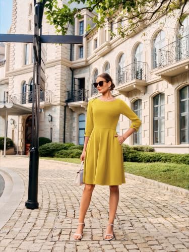 GRACE KARIN Work Dresses for Women Fit and Flare Midi Dress