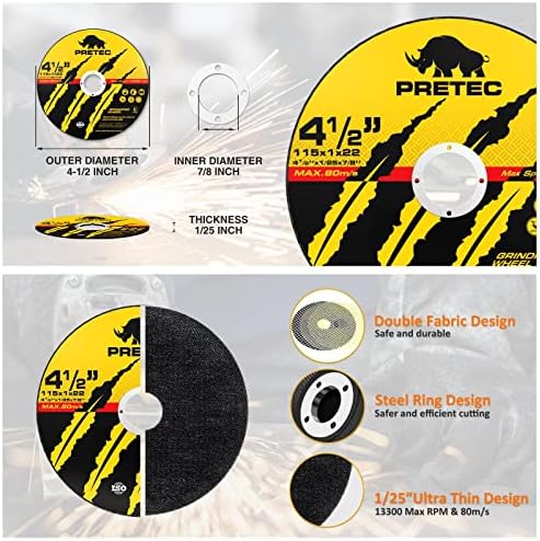 27 Pack Cut Off Wheels 4-1/2", Metal Cutting Wheel for Angle Grinder