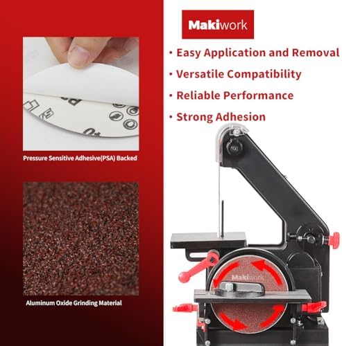 54PCS Sanding Belts and Discs Combo Kit – 18PCS 1x30 Sanding Belts & 36PCS 5 inch PSA Sanding Discs – Assorted Grits – Fits 1x30 Belt Sander & 5” Disc Sander – Aluminum Oxide Heavy Duty Finish