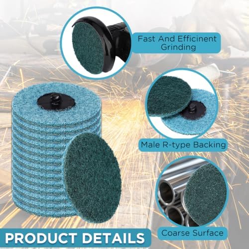 50 Pcs 3 Inch Sanding Discs Blue Quick Change Sanding Discs