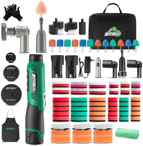 BATOCA S6 Mini Cordless Polisher 2 Heads for Car/Motorcycles Detailing Kit