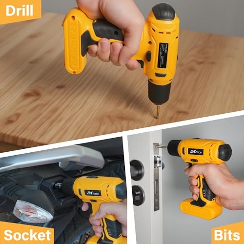 Drill Set, Tool Kit with 8V Power Cordless Drill, Household Repair Tool for Men Women, 154 Piece for Home, Car, Garage, Portable Toolbox Storage Case