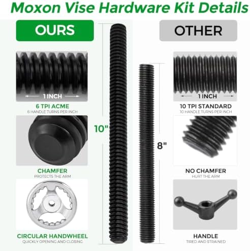 Moxon Vise Hardware Kit 10" Long Quick Workholding System Twin Screw Vice