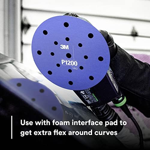 3M Hookit Flexible Abrasive Disc 270J, 34408, 6 in, Dust Free, P1200, 25 disc per carton