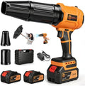 Cordless Leaf Blower with 2 Batteries & Charger - 990,000 RPM Handheld Electric Leaf Blower, Lightweight for Patio, Lawn, Leaves, Dust - Orange