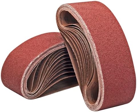 Taokyid 24 PCS 3x24 Sanding Belts for Belt Sander, 40 80 120 240 Grits