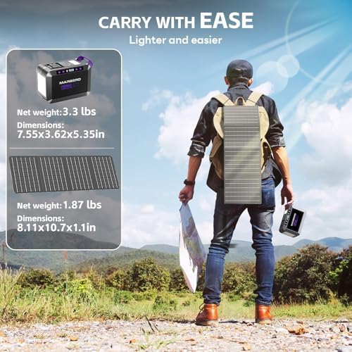 MARBERO 172Wh Solar Generator with Panels Included Solar Panel Kit 40W