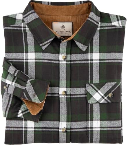 Legendary Whitetails Mens Flannel Long Sleeve Button Down 100% Cotton Shirt