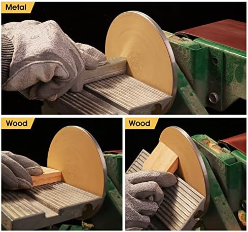 S SATC 100 PCS PSA Sanding Discs, 60 Grit Sandpaper Roll 6 Inch Adhesive Backed Sandpaper Sander Attachment for Drill Aluminum Oxide Round Automotive Sandpaper with Sticky Back