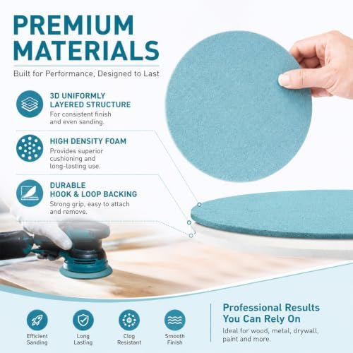 6 Inch Foam Disc Sanding Discs 15PCS Foam Backed Discs 5000 Grit