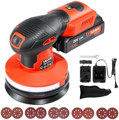 VEVOR 5-Inch Cordless Random Orbital Sander 300W Brushless Orbital Sander