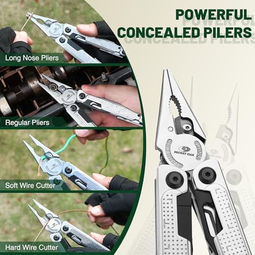 MOSSY OAK 20-in-1 Multitool Pliers with Window Breaker, Stainless Steel