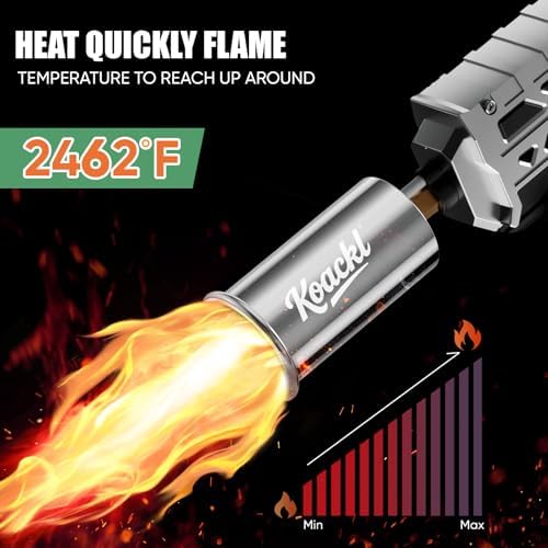 KOACKL 24" CSA Certified Propane Torch Gun 2372°F Adjustable Flame for BBQ